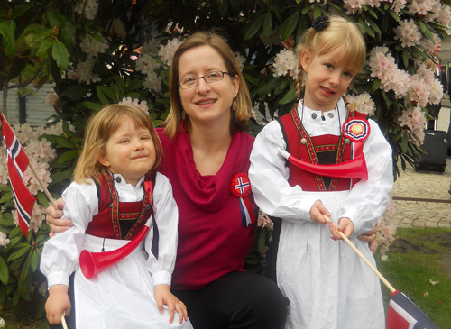Dr. Levesque With Her Daughters in Bergen, Norway