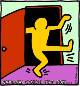 National Coming Out Day logo by Keith Haring (1988)